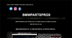 Desktop Screenshot of bmwpartspros.com